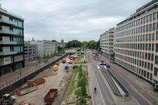 904028 Overzicht van de werkzaamheden voor het opnieuw aanleggen van de Stadsbuitengracht te Utrecht vanaf het ...